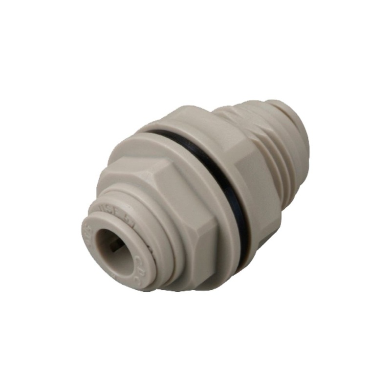 NeoFit – Acetal Gray Bulkhead Connector 8mm (5/16) tube
