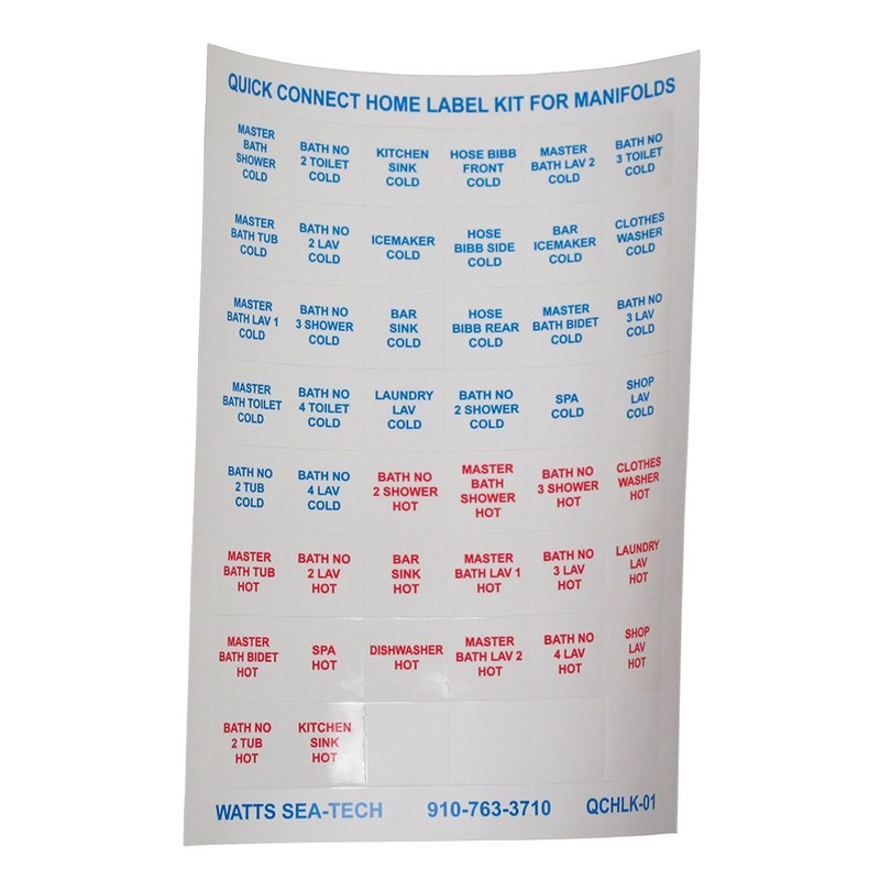 Watts AquaLock/SeaTech – Label Kit – Labels for Home