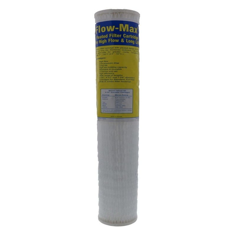 19-1/2 x 2-3/4 Flow-Max Pleated Poly – 5 mic