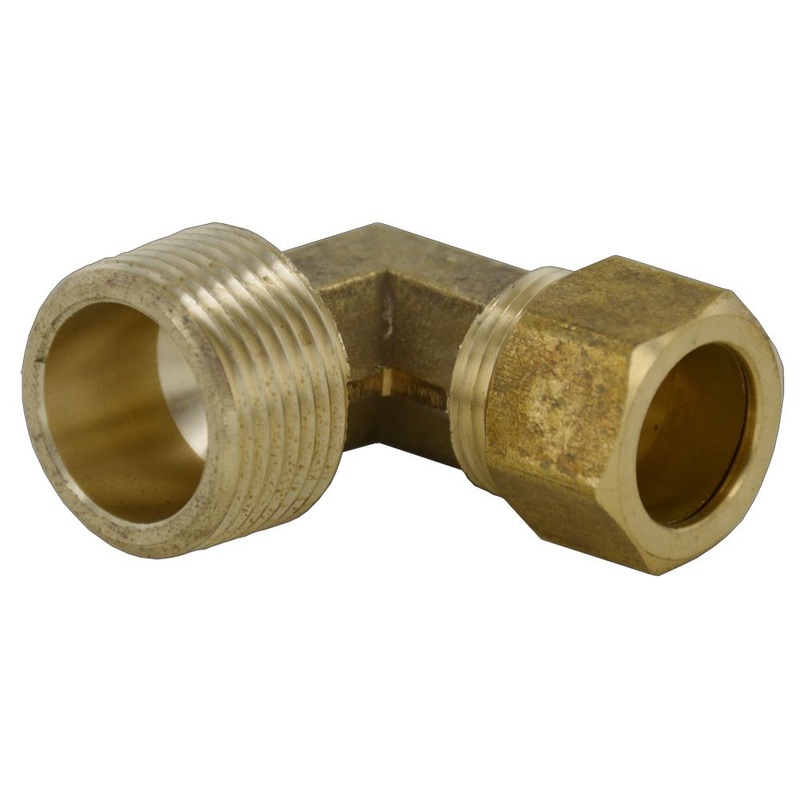 Brass Compression Elbow – 5/8 Compression x 3/4 MPT
