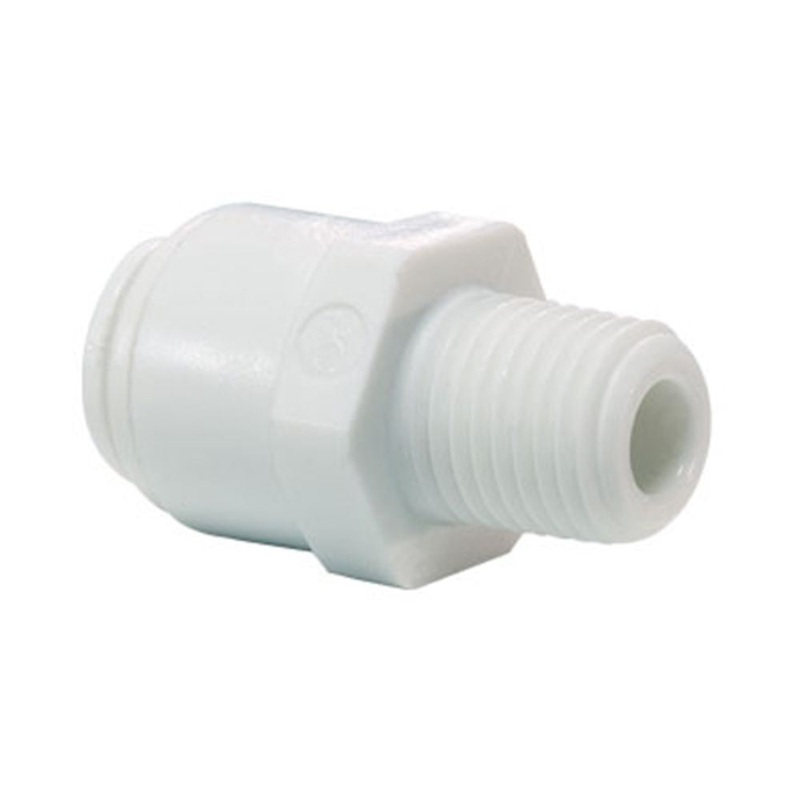 John Guest – White Acetal Male Connector – 1/4 x 1/4 MNPT