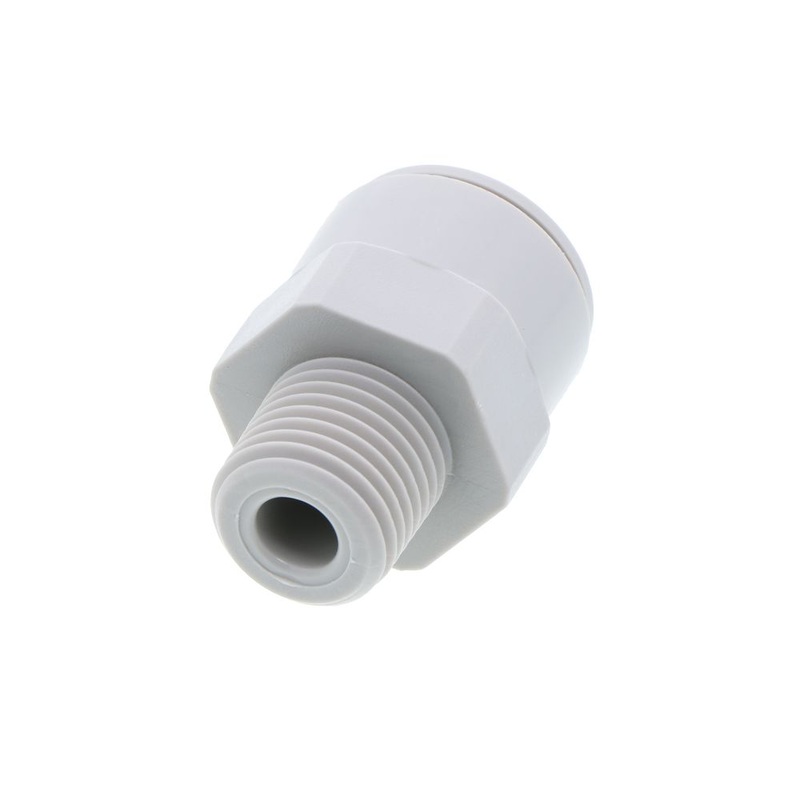 John Guest Male Connector BSPT – 3/8 x 1/4  BSPT