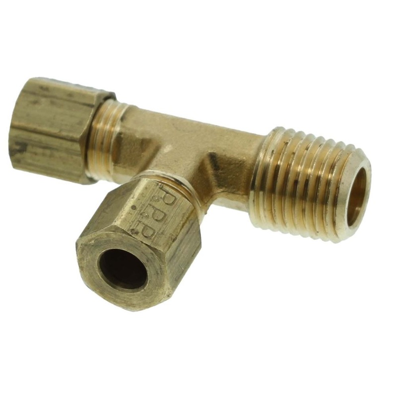 Brass Run Tee 1/4 COMPRESS X 1/4 MPT
