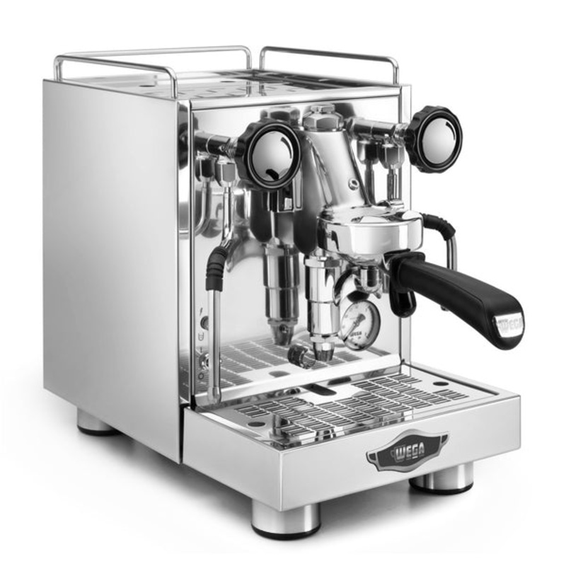 Wega W Mini Coffee Machine|Matte Black|Chrome