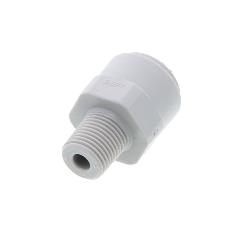 John Guest Male Connector BSPT – 1/4 x 1/8  BSPT