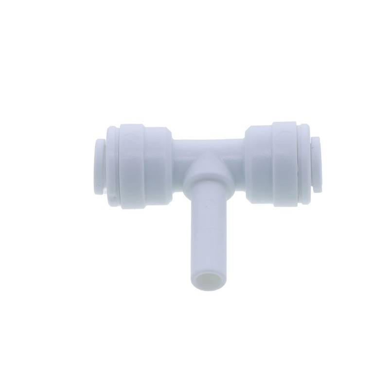 Branch Stem Tee – 3/8 QC x3/8 QC x 3/8 Stem; White