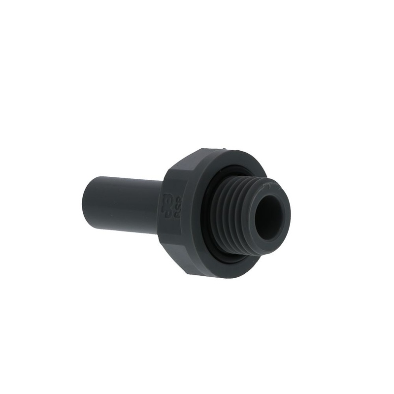 John Guest Stem Adapter BSPP – 3/8 x 1/4  BSPP