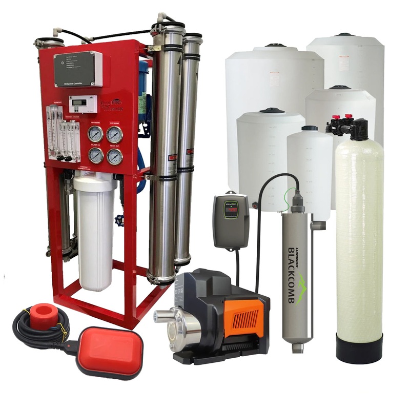 6000 GPD Whole House Reverse Osmosis Water System with Tank and Post Treatment