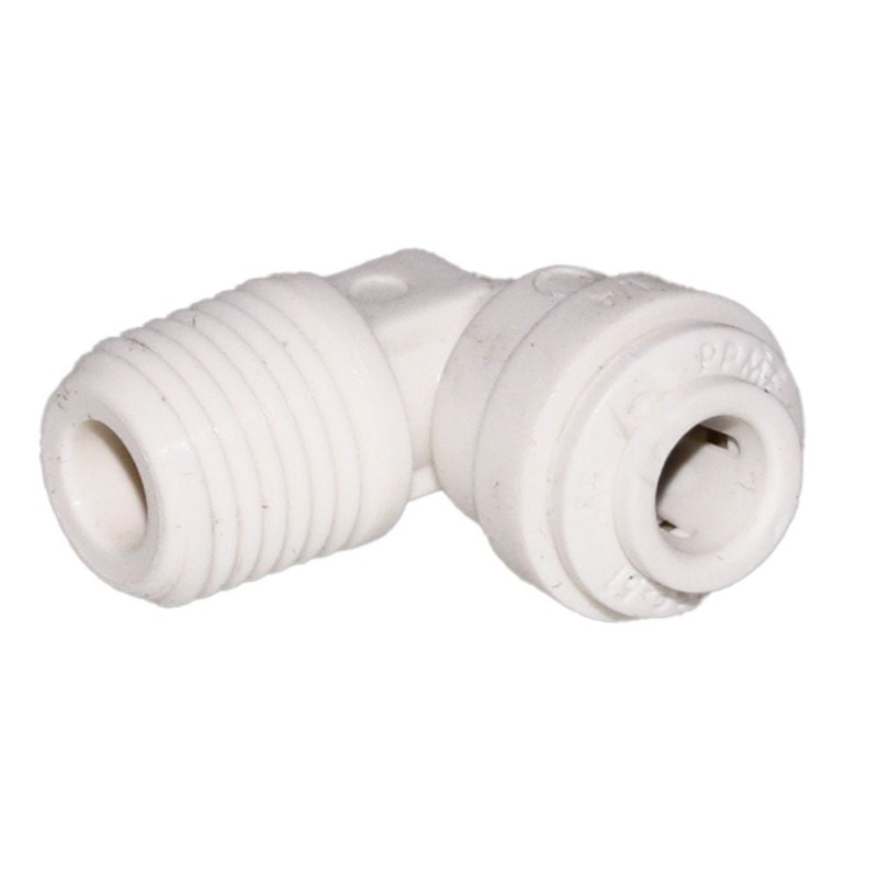 John Guest Fixed Elbow NPTM Polypro – 3/8 x 1/4 NPTM