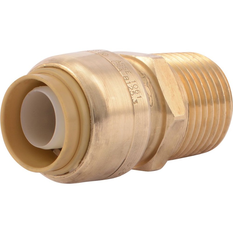 SharkBite U120LF Lead-Free Brass Push-to-Connect Male Adapter – 1/2 x 1/2 MPT