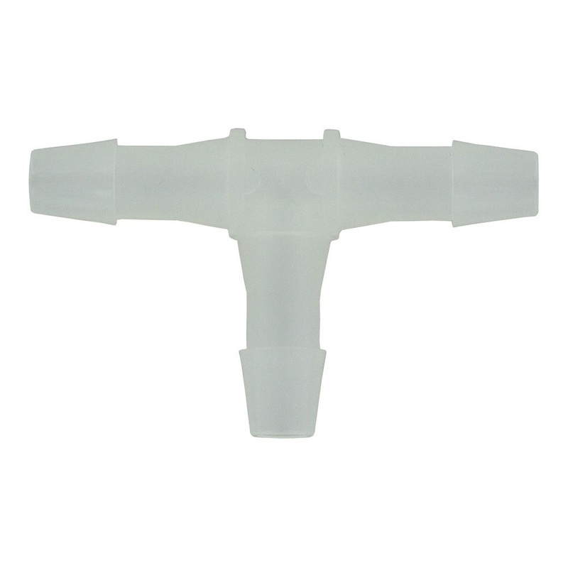 FitQuik Polypropylene Union Tee Barb Fitting – 1/8 ID x 1/8 ID x 1/8 ID