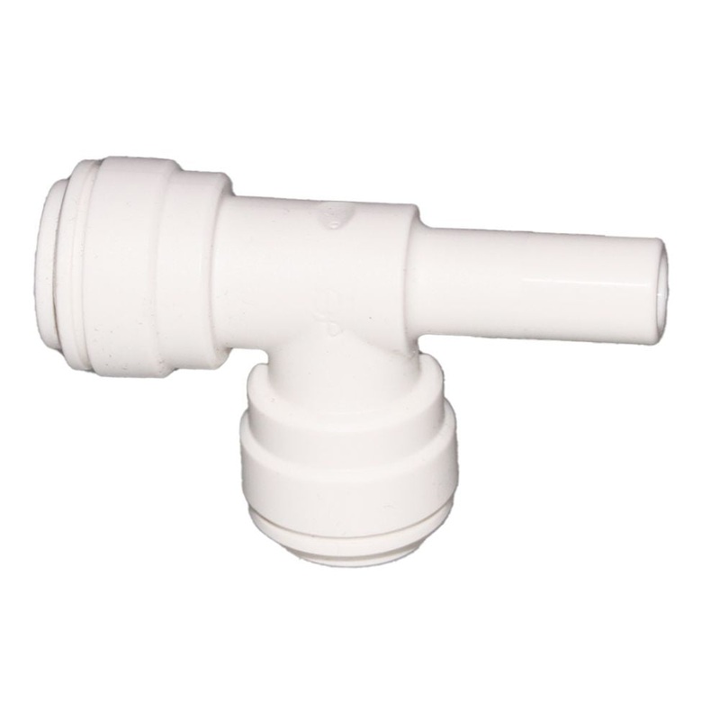 John Guest Stackable Stem Tee Polypro – 3/8 OD Stem x 3/8 x 3/8