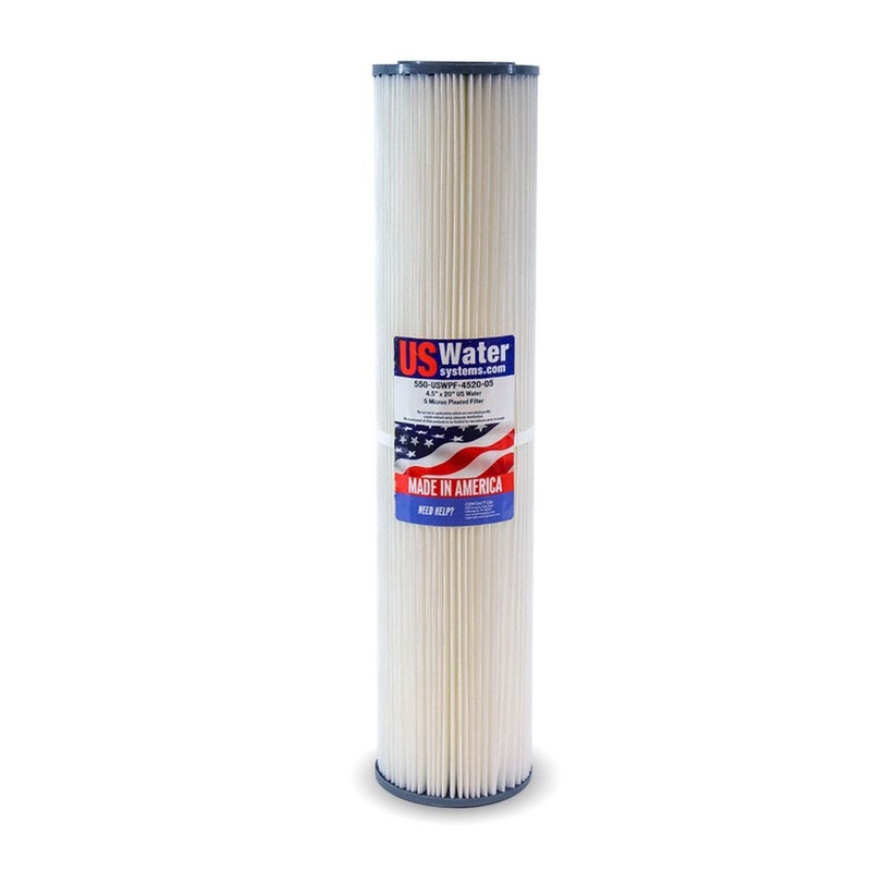 US Water 4.5 x 20 Pleated Filter Cartridge 5 Micron