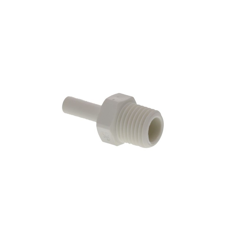 John Guest Stem Adapter Polypro  – 1/4 x 1/4 NPTF