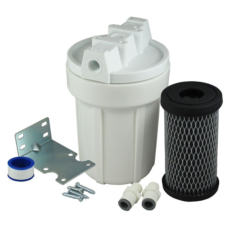 5 Slim Line Filter Housing Filter Kit 3/8 for RV/Marine – With C2 Filter
