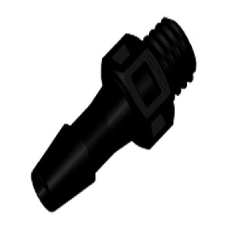 KS531 Straight Fitting Black Nylon 1/4-28 UNF X 5/32 HB