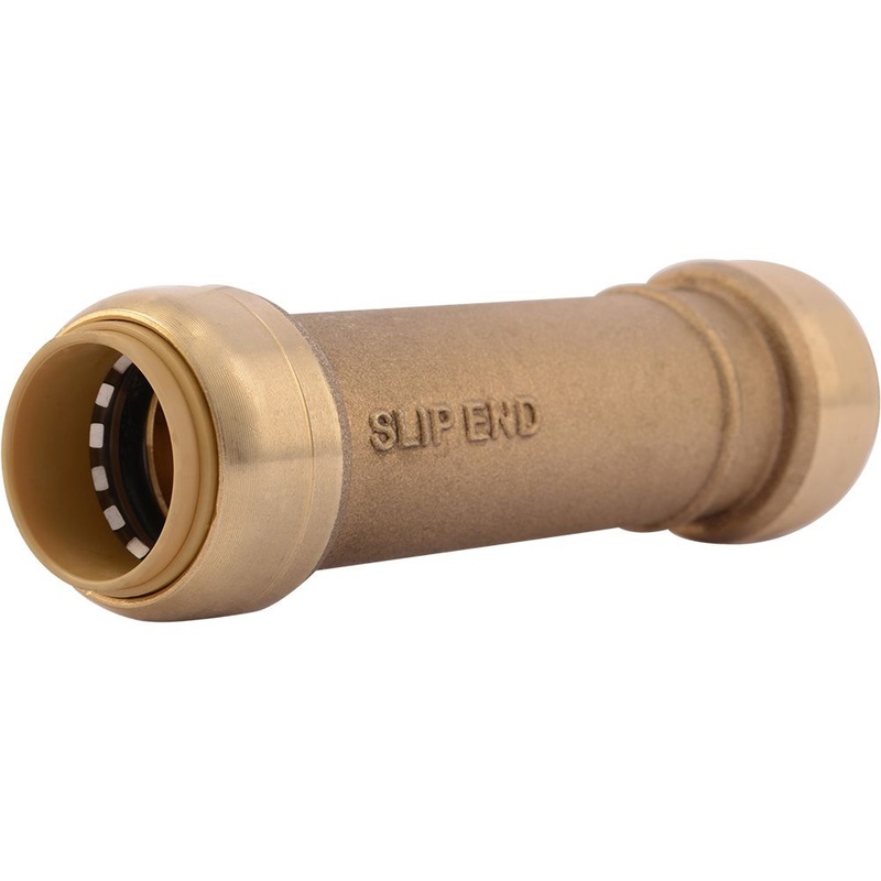 SharkBite U3016LF Lead-Free Brass Push-to-Connect Slip Coupling – 3/4 x 3/4