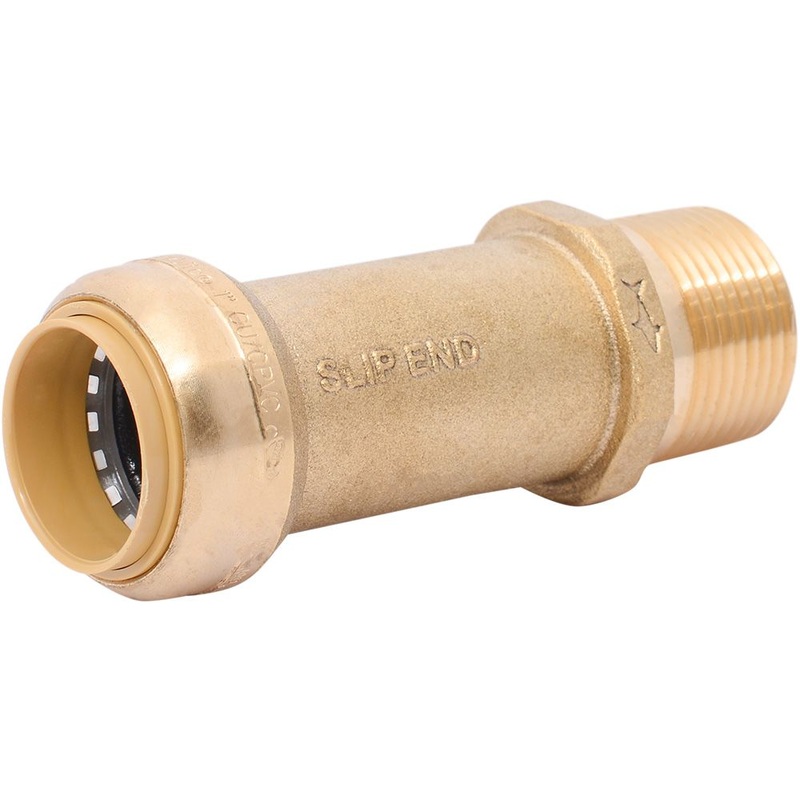 SharkBite U3140LF Lead-Free Brass Push-to-Connect SLIP Male Adapter – 1 Slip x 1 MPT