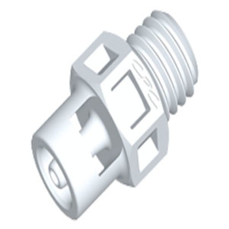 KS270 Straight Fitting Natural PVDF 1/4-28 UNF x 1/16 HB