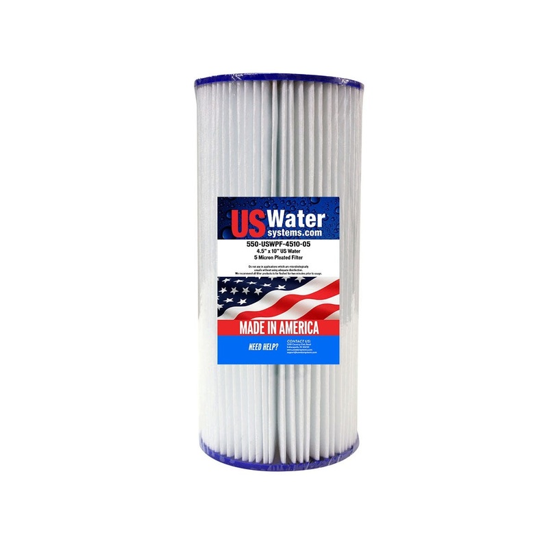 US Water 4.5 x 9.75 Pleated Filter Cartridge 5 Micron