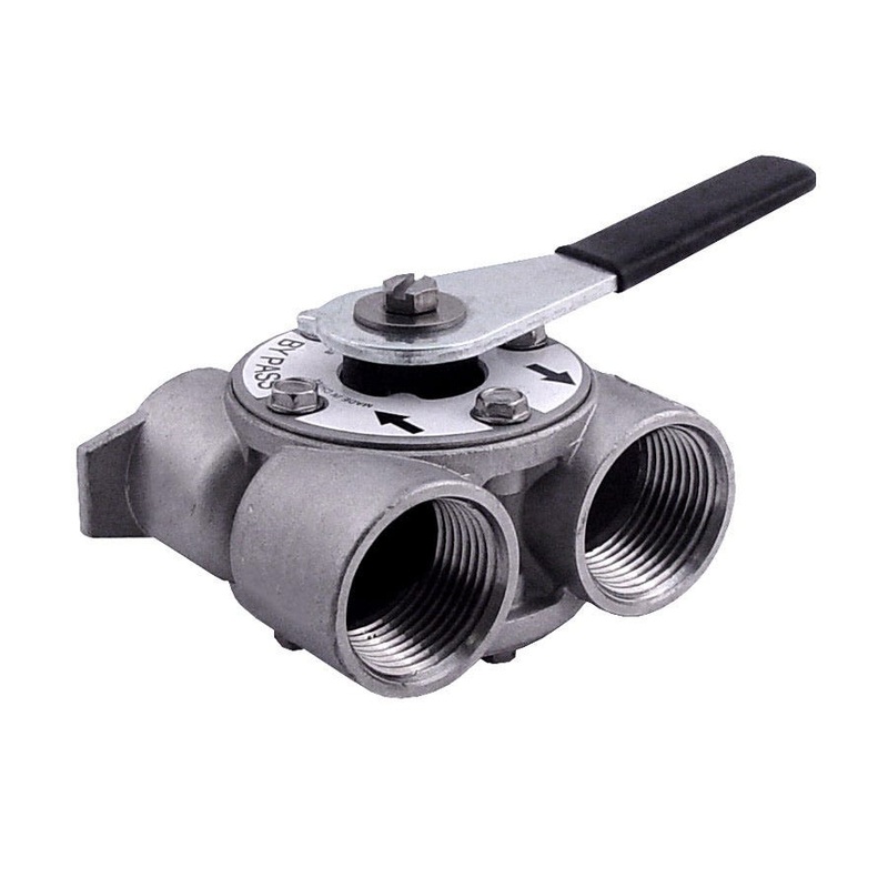 Fleck 1 Inch Stainless Steel Bypass