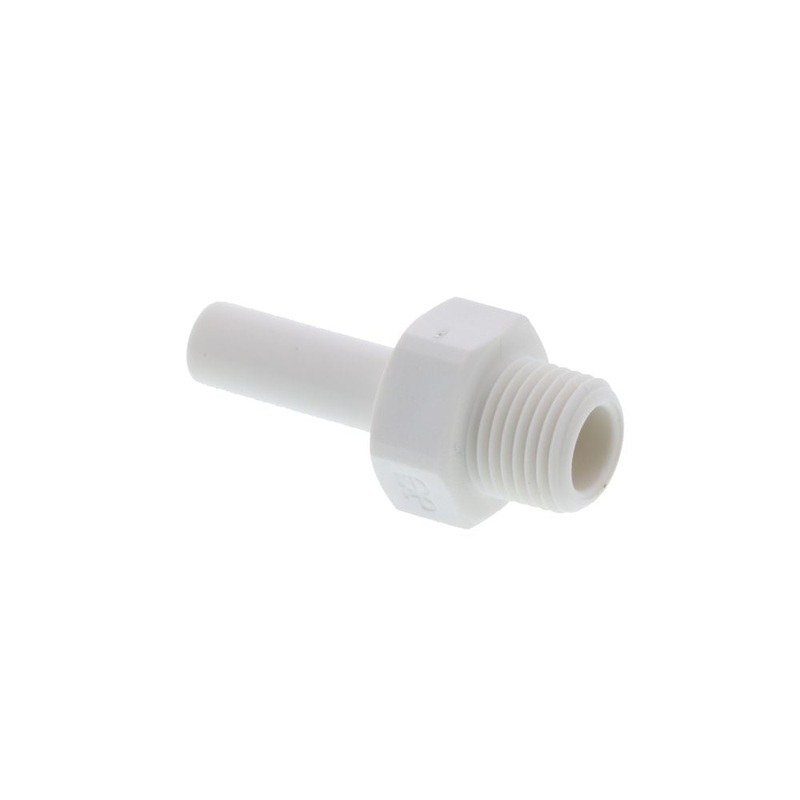 John Guest Stem Adapter Polypro  – 1/4 x 1/8 NPTF