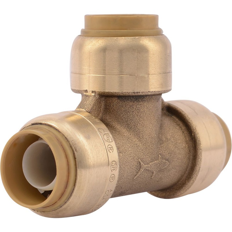 SharkBite U362LF Lead-Free Brass Push-to-Connect Tee – 1/2 x 1/2 x 1/2