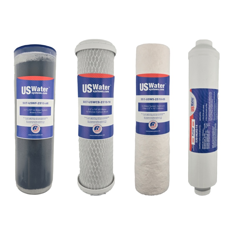 5-Stage USA Made Arsenic Reverse Osmosis Filter Pack | FP5A-USA