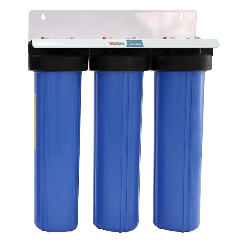 US Water Big Blue 4.5 X 20 Commercial Triple Filtration System
