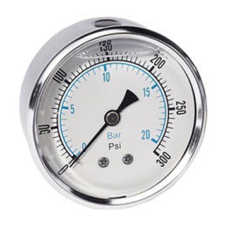 205099 Axeon Back Mount 0-100 SS 2.5 Pressure Gauge