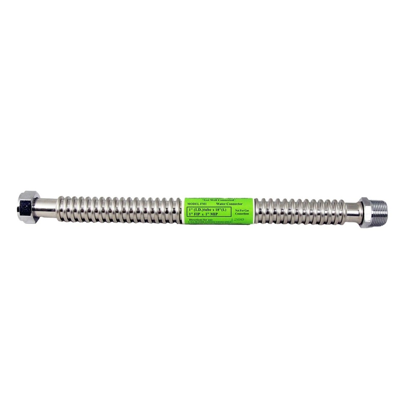 1 Inch FIP X 1 Inch MIP Flex Connector – 18 Inches