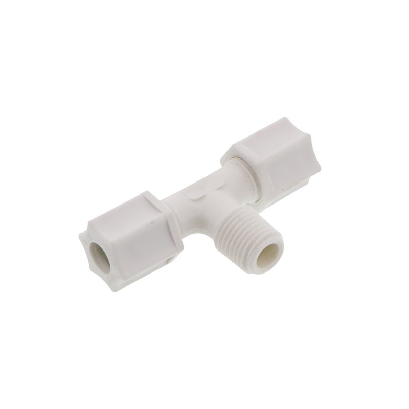 JACO 60-5-4-P-PG Polypropylene Male Branch Tee 5/16 OD Tube x 1/4 MPT