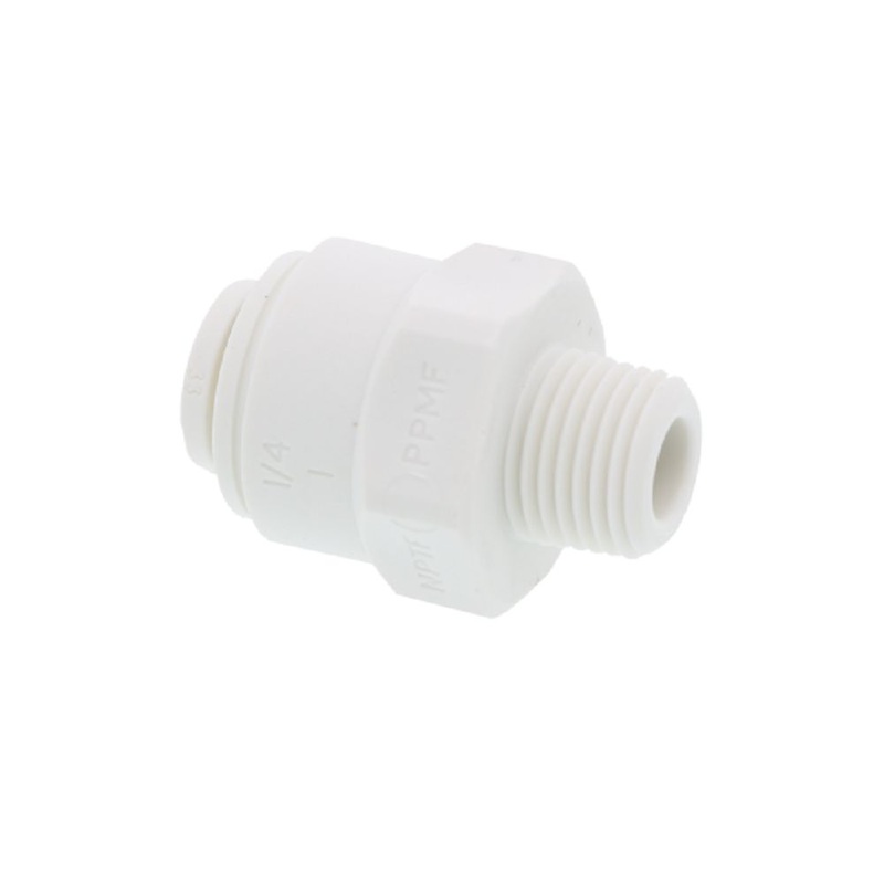 John Guest Male Connector NPTF Polypro – 1/4 x 1/8 NPTF