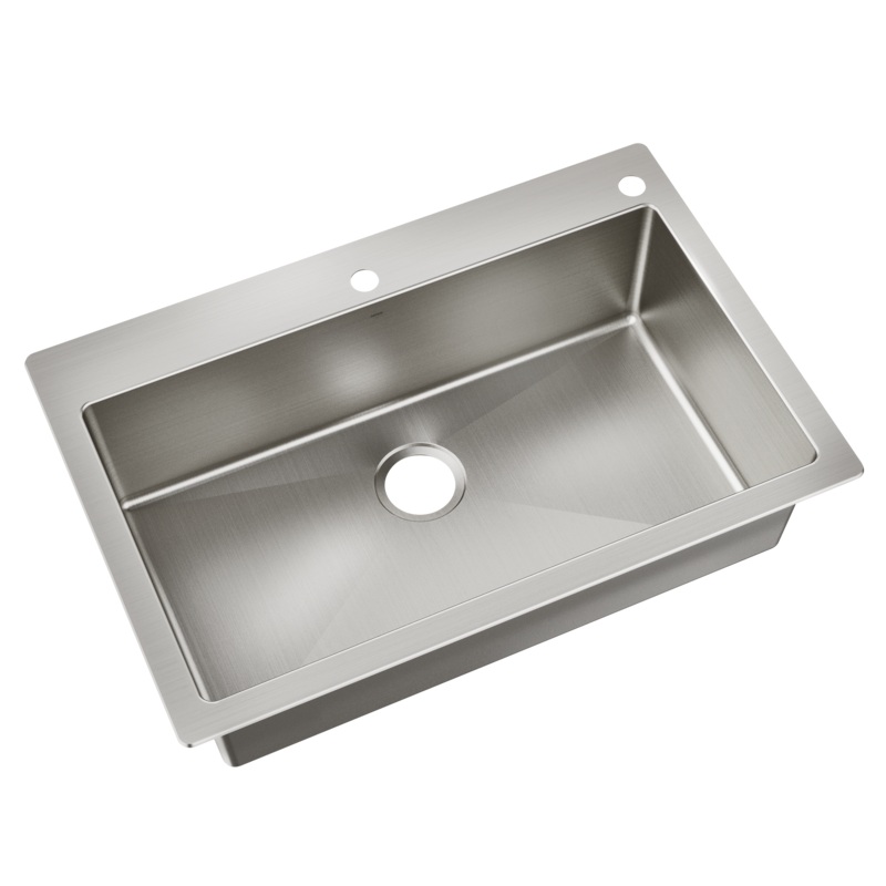 33 x 22 Stainless Steel 18 Gauge Single Bowl Dualmount Sink