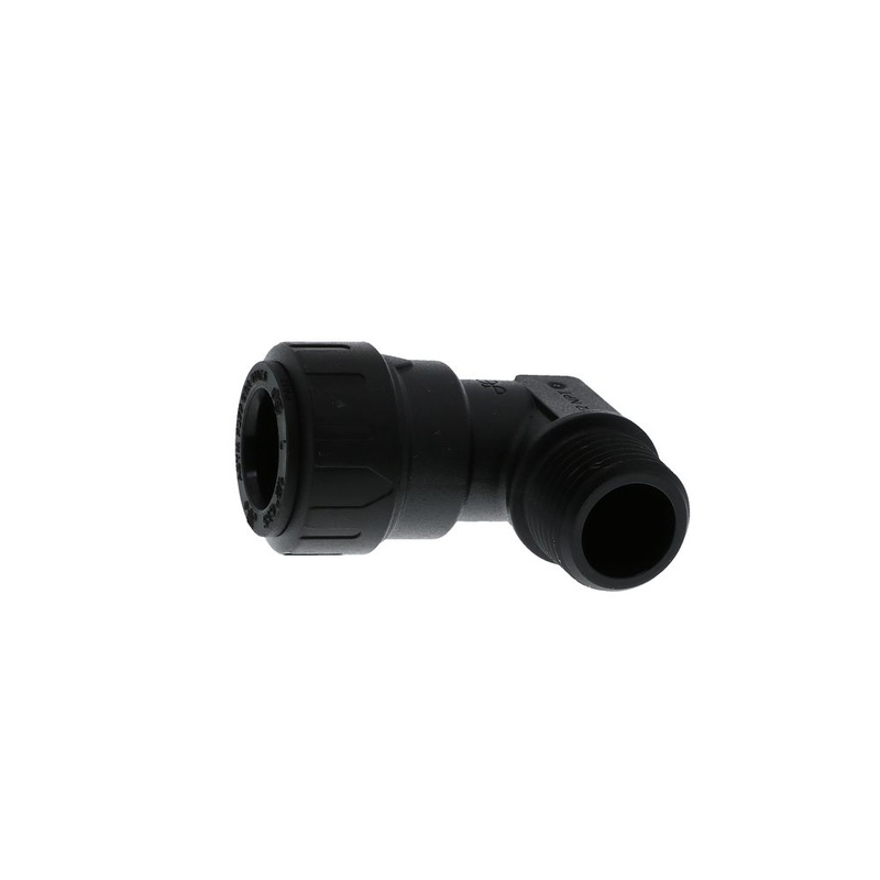John Guest Black Plug-In Elbow – 3/4 CTS x 3/4 Stem