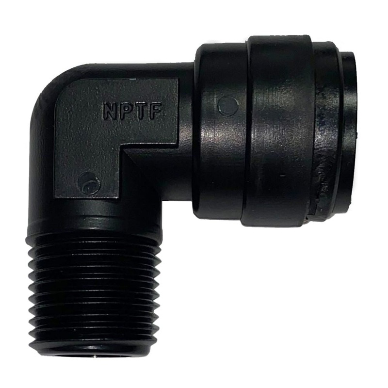 NeoFit – Acetal Black Male Elbow 1/2 CTS (5/8 OD) x 1/2 NPT