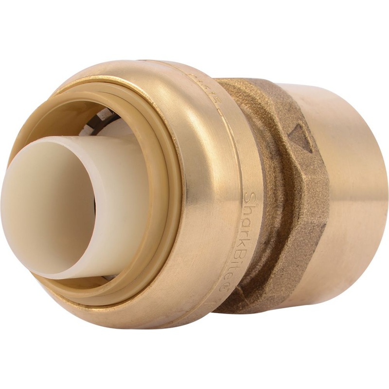 SharkBite U094LF Lead-Free Brass Push-to-Connect Female Adapter – 1 x 1 FPT