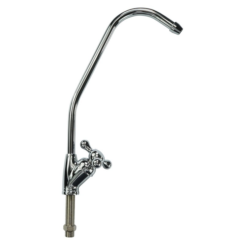 Chrome Faucet with 1/4 Tube (European Cross Handle)