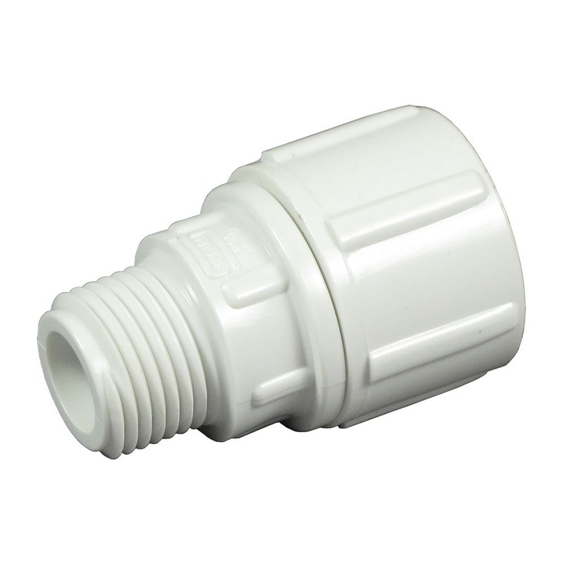 Garden Hose Adapter Female Swivel PVC (FHT203) – 3/4 FGHT swivel x 1/2 MPT