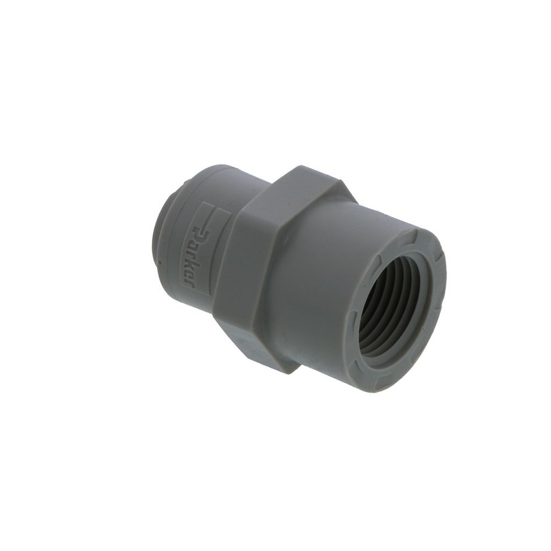Parker A6FC6-MG TrueSeal Acetal Female Connector 3/8 QC x 3/8 FNPT
