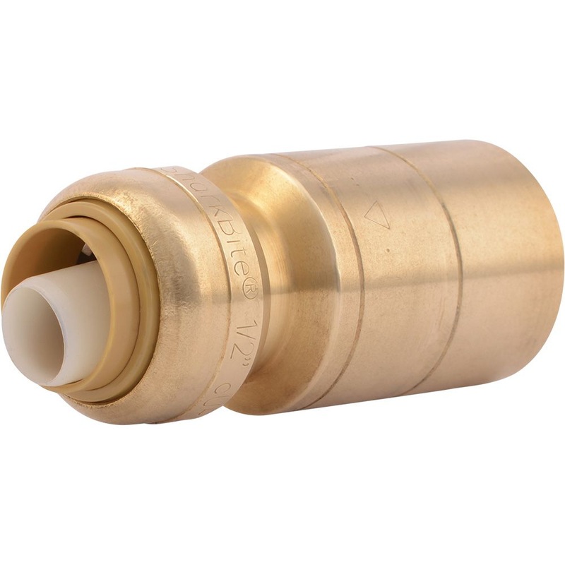 SharkBite U722LF Lead-Free Brass Push-to-Connect Reducing Stem – 1/2 x 1 CTS