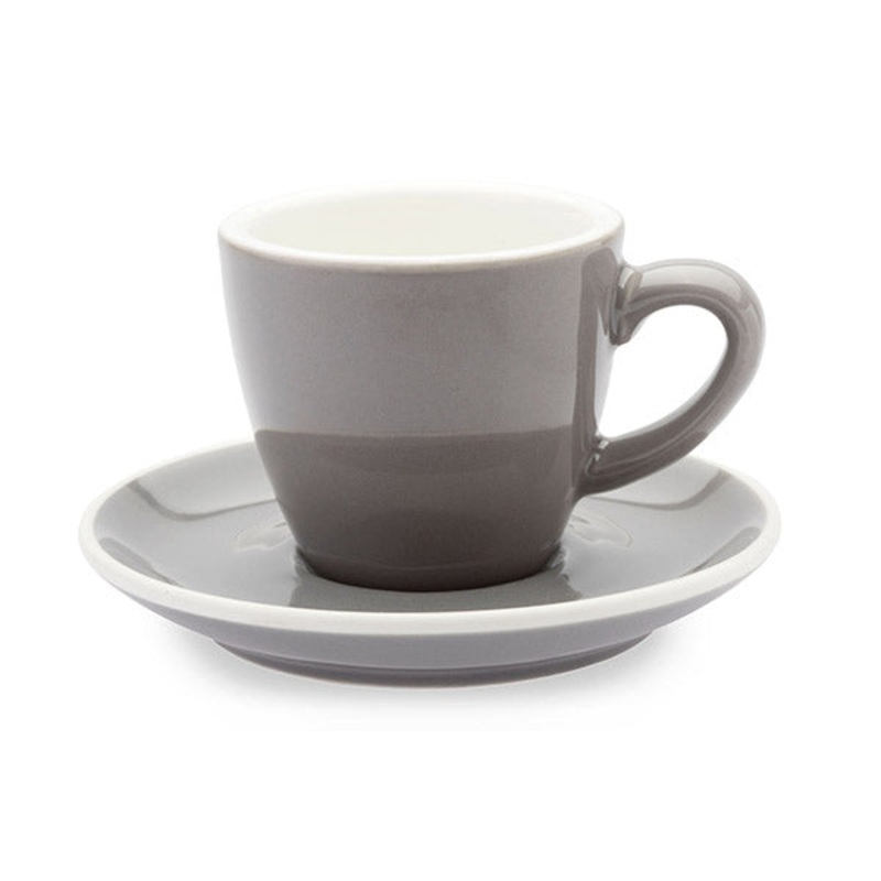 ACF Cup & Saucer 6 Set – 8oz|Red|Black|Brown|Sky Blue|White|Green|Grey|Midnight