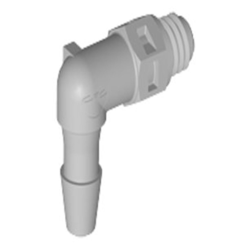 ME4 Elbow Fitting Natural Polypropylene Tapered 10-32 X 1/8 HB