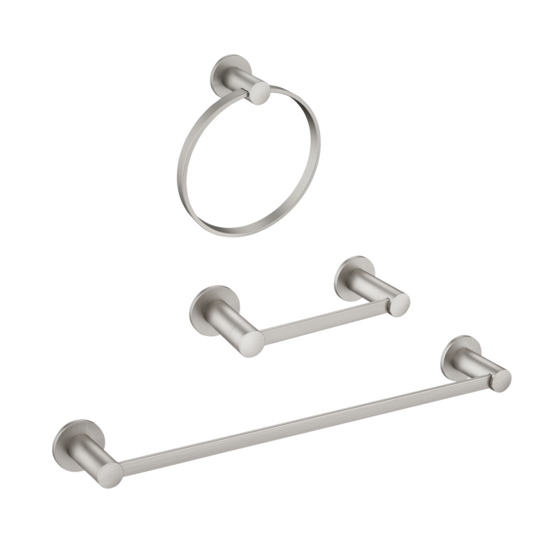 Avri Chrome pivoting paper holder towel bar towel ring