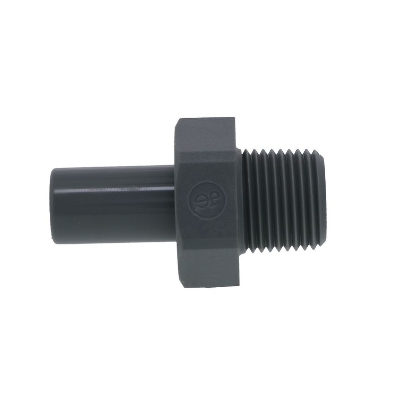 John Guest Stem Adapter BSPT – 3/8 x 1/4  BSPT