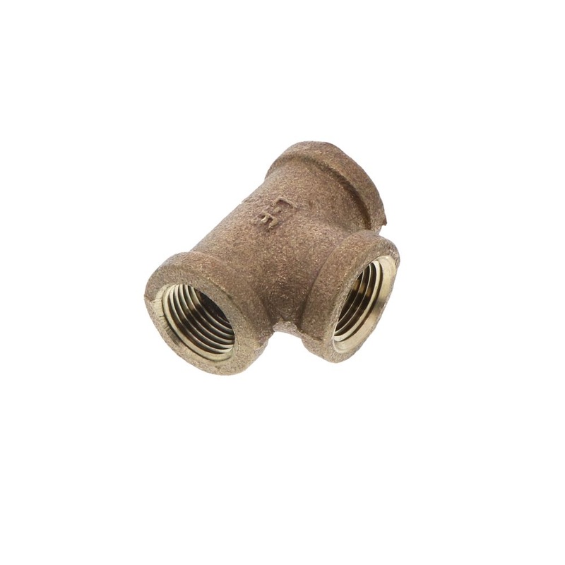Lead-Free Cast Brass Tee 3/8 FPT x 3/8 FPT  x 3/8 FPT