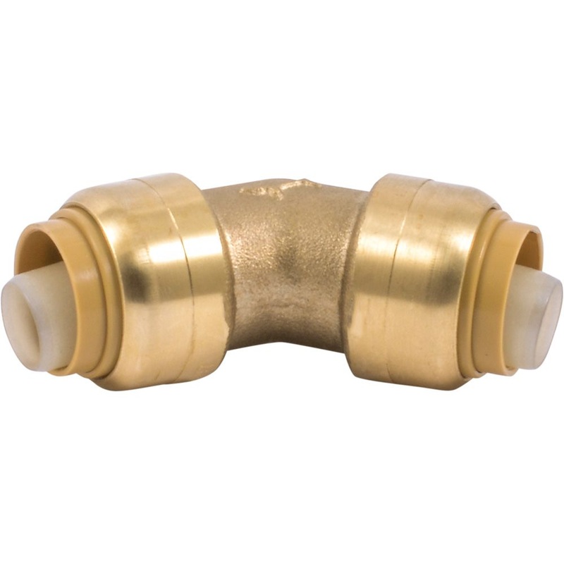 SharkBite U648LF Lead-Free Brass Push-to-Connect 45-Degree Elbow – 1/2 x 1/2