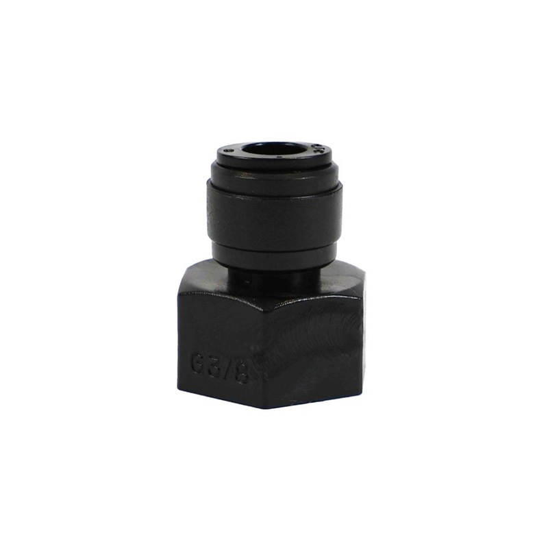 NeoFit – Acetal Black Female Adapter- UN V-Type- 1/2 tube OD x 1/2-16 UN