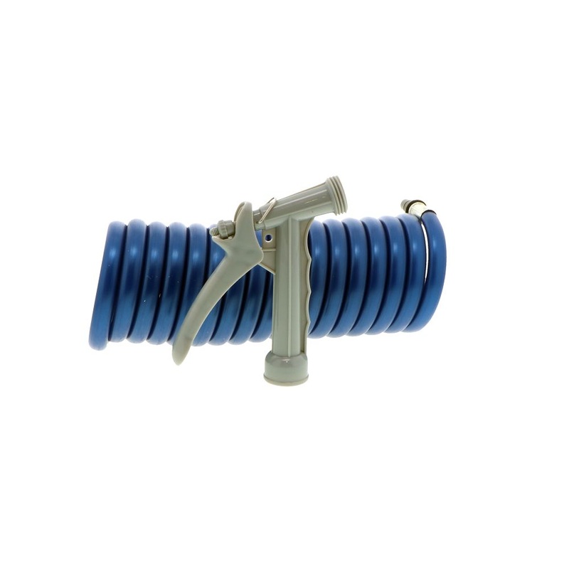 Watts AquaLock/SeaTech – SC15203B Supercoil Hose 15′ BLUE with Speed-Tap Hose Adaptor