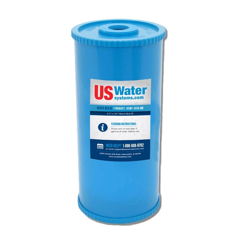 US Water DI Resin Cartridge  4.5 x 10 0.8 GPM | USWF-4510-MB
